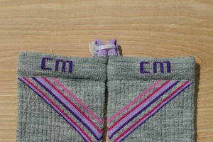 Step 4:  E-Zmate Women's Merino Wool Crew Socks fully linked together at the cuff using the Climatesox.com clip system